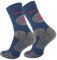 STARK SOUL Trekking Wandersocken für Damen & Herren, 2 Paar Atmungsaktive Gepolsterte Outdoor-Socken (Marine, 39-42)