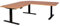 Mendler Eck-Schreibtisch HWC-D40, Computertisch elektrisch höhenverstellbar 178x178cm 84kg MVG - Eiche-Dekor, schwarz