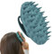 INNERNEED Scalp Massager Shampoo Brush, Wet & Dry Manual Scalp Care Head Scrubber Hair Washing, Soft Silicone Bristles, for Hair Growth, Dandruff Removal (Dark Green)