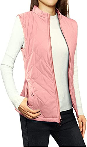ORANDESIGNE Doudoune sans Manche Gilet Ultra Légère Veste Manteau Parka Blouson Zippée Hiver pour Femme Gilet Duvet Femme Chaud Doudoune sans Manche Col Montant
