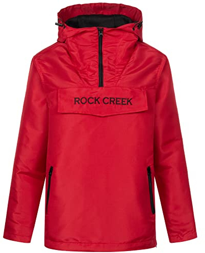 Rock Creek Damen Übergangs Jacke Outdoor Jacke Windbreaker Übergangsjacke Anorak Kapuze Regenjacke Winterjacke Damenjacke Jacket D-474 Rot XS