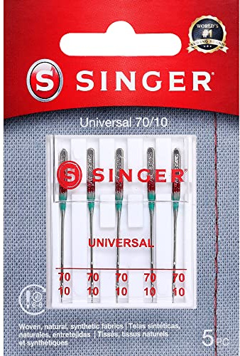 SINGER Aghi universali per macchina da cucire, misura 70/10-5 pezzi