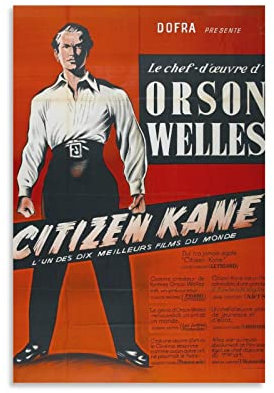 Citizen Kane Vintage Filmposter, Leinwand-Kunst, Poster und Wandkunst, Bilderdruck, modernes Familienschlafzimmerdekor, Poster, 40 x 60 cm