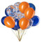 12 Zoll Luftballons Marine blau Orange Helium Luftballons Konfetti 50 Stück Latex Ballons Ø 30 cm für Hochzeit Valentinstag Geburtstag Taufe Kommunion Party Deko