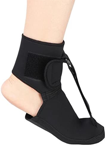 ExceptionCopper Compression Plantar Fasciitis Night Splint Sock,Plantar Fasciitis Support Dorsal Drop Foot Brace for Right or Left Foot,Soft Stretching Boot Splints for Feet, Sleep,S