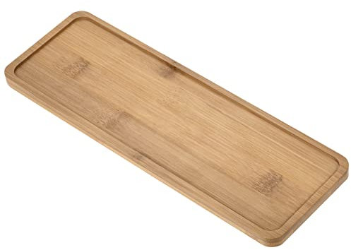 M METERXITY Fioriera Piattino - bambù Rettangolare Gocciolatoio Fioriera Applicazione Esterno/Giardino (28x9.5cm)
