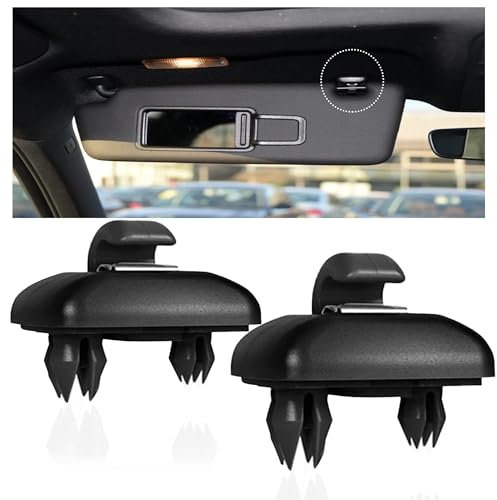 HISports 8U0857562A Auto Sonnenblende Haken,2 Stück Sonnenblende Halterung Haken für Sonnenblenden Auto Sonnenblendenclip Kompatibel mit Audi A1 A3 A4 A5 Q3 Q5 (8E0 857 562) Schwarz