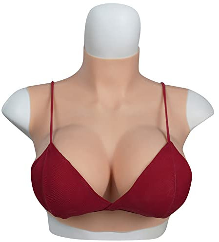 Yuewen Forme di seno in silicone B-Z Cup Touch Soft Pettorale in silicone per Cosplay Crossdresser Transgender (Beige, C)