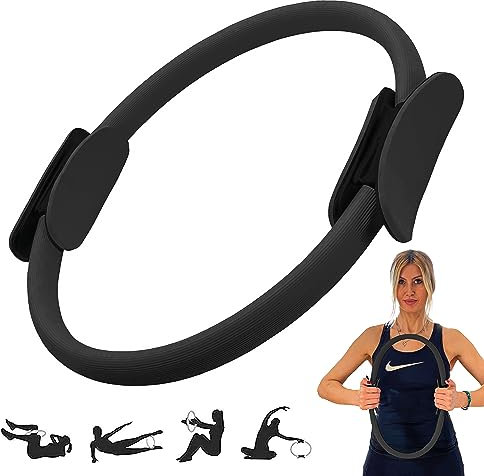 Winch Pilates Ring PRO | Premium-Qualität mit Weicher-Polsterung, Anti-Rutsch-Griff | Widerstandsring für Ganzkörpertraining, Yoga und Physiotherapie | Fitnessgerät für Heimtraining und Studio-Workout