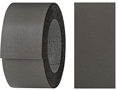 haggiy Kantenumleimer aus Melamin mit Schmelzkleber, 40 mm x 5 m | Umleimer zum Aufbügeln f. Regalbretter & Platten | Kantenband - Dekor: Graphit grau