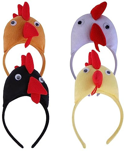 FOMIYES 4 Stück Kopfbedeckung Haarschmuck Baby-küken-stirnband Huhn-stirnband-kostüm Stirnband Verkleiden Hahn-plüsch-kostüm Cosplay-kopfschmuck Kinderkleidung Damen Pp Baumwolle Tier