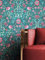 NEWROOM Tapete Grün Vliestapete Blumen - Vintage Floral Petrol Rot Blätter Vögel Blumentapete Romantisch Blumenmuster Floral inkl. Tapezier-Ratgeber