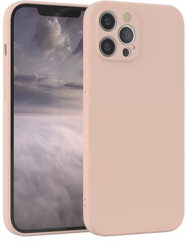 EAZY CASE - Silikonhülle für iPhone 12 Pro Max Hülle Silikon Case Rosa weich stoßfeste Handyhülle iPhone 12 Pro Max Schutzhülle mit Kameraschutz Dünn Premium Schutz Cover TPU Bumper in Altrosa Pastell
