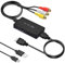Amtake Adaptador RCA: 1080P AV a HDMI con cable HDMI para PS2/PS3/Xbox/SNES/N64/STB/VHS/VCR/DVD, compatible con PAL/NTSC