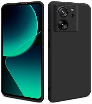 HSP Hülle für Xiaomi 13T Pro [Staubabweisend] Handyhülle | Premium TPU Silikon Case Schutzhülle | Kratzfest Stoßfest Fallschutz | Kameraschutz Displayschutz | Passgenau Dünn Matt | Schwarz