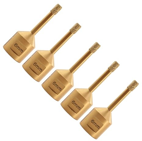 SHDIATOOL Broca de diamante para azulejos con rosca M14 para porcelana, mármol, cerámica, granito, 5 unidades, 6 mm