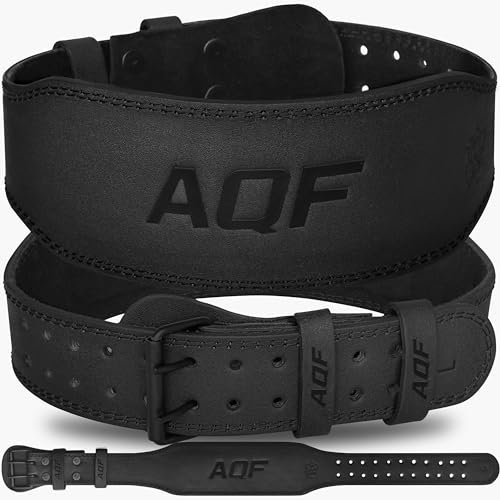 AQF Ceinture Musculation, 4 6 Cuir Ceinture De Force, Ceinture Lestée Muscu Boucle À Rouleau En Acier, Ceinture Lombaire Musculation pour Powerlifting