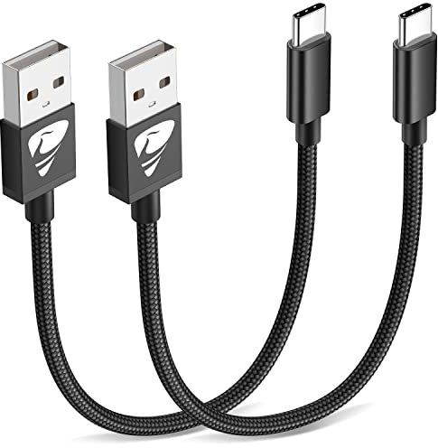 Cable USB C Courte [0.5M/Lot de 2] Câble USB C Charge Rapide 3A Fil Chargeur Type C Tressé Cable USB vers USB C pour Samsung Galaxy S20 S21 S22 S23 S9 S10 A32 A40 A42 A60 A70 A72 A90,PS5,Switch