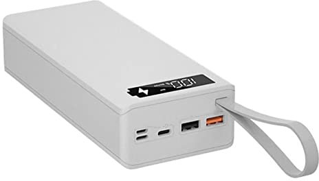 Rvvwhfn 16x18650 Battery Storage Box PD QC3.0 Quick Charge DIY Power Bank Box Case 18650 Battery Holder Box White