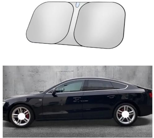 Parasol para Parabrisas de Coche para Audi A5 Sportback,Titanio Plateado Parasol Coche Delantero Plegable Parasol Protección Rayos UV Accesorios Coche Interior