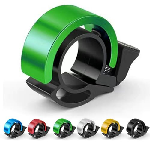 Fahrradklingel, Klingel Fahrrad, Fahrrad Klingel, Fahrradklingel Mountainbike Fahrradklingel Kinder Erwachsene, Fahrradglocke für Bike MTB Rennräder, 22-24 mm Lenker (Grün)