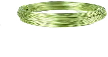 Aluminium-Draht, Ø 1 mm, 10 m oder 60 m Länge, verschiedenen Farben (Grün hell, 60m)