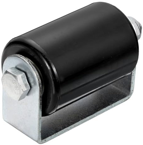 sourcing map Gate Roller Guide Adjustable, 3.1 Sliding Gate Nylon Roller with L-Shape Bracket, Gate Roller Guide Support Assembly for Sliding Rolling Gate Black