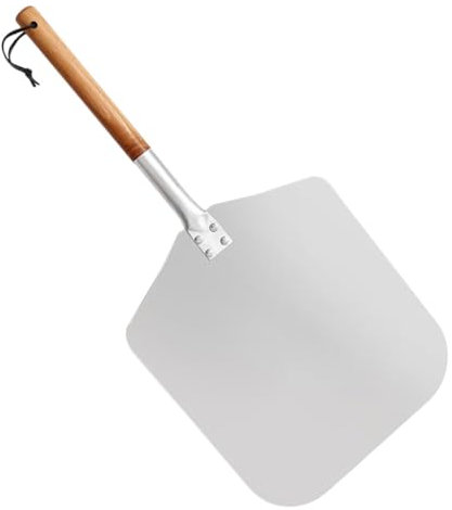 COLLBATH espátula de metal para cocinar pala de pizza para horno cáscara de pizza pala de pastel de mano servidor de pizza servidor de pastel de pizza espátula para servir pasteles aluminio