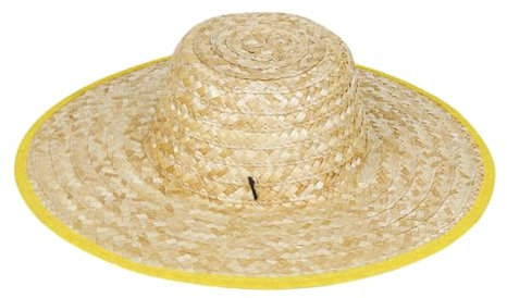 Perfeclan Sombrero con protección solar de paja para trabajo, correa ajustable para la barbilla, ligero, funcional, multiusos, transpirable para jardinería, Diámetro 40CM