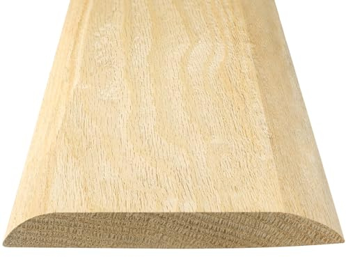 Wonderjune Türübergangsstreifen, Holzschwelle, Übergang, unlackiert, massive rote Eiche, Innenschwelle, Türschwelle, Reduzierschwelle (91,4 x 12,7 x 1,6 cm)