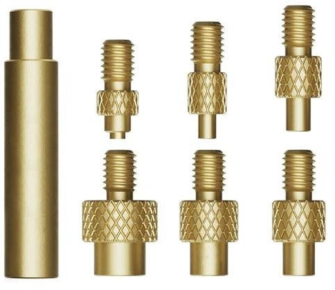 Punte Saldatore Stagno, 7 Pcs Punte per Saldatore a Stagno per Inserti Filettati, Set di Punte per Saldare per Inserto Filettato, Punte per Weller Serie Saldatori ST 900M/T18, M2 M2.5 M3 M4 M5 M6 M8