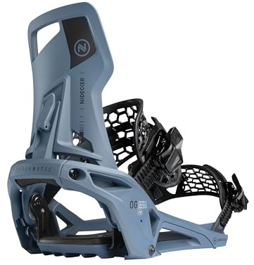 Nidecker OG Supermatic Snowboard Bindings – Auto Open System with Reclining Highback – Size L – Atlantic