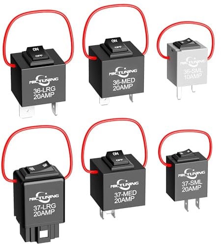 MICTUNING 9038A Relais Bypass Switch Kit mit Amp Loop, Diagnose Scan Tool Kraftstoffpumpe Relais Bypass Master Schalter Set