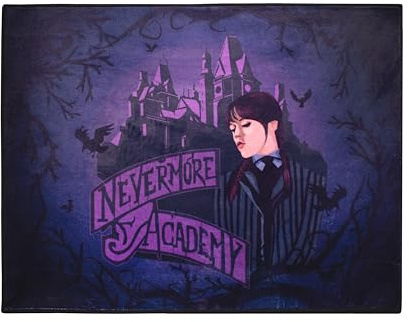 SD TOYS Nevermore Academy Wednesday Teppich für den Innenbereich, 80 x 60 cm
