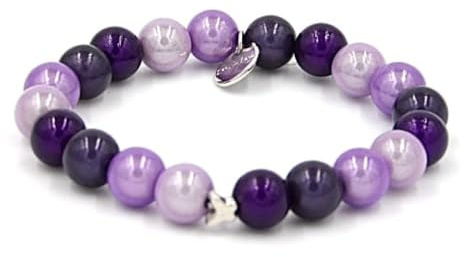 Ella in Love PARIS Perlenarmband Damen mit hochwertig handgefärbten 3D-Acrylperlen, elastischem Gummifaden und Schmetterlingsanhänger