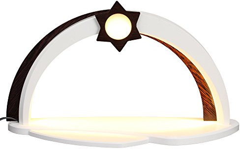 Rudolphs Schatzkiste Schwibbogen unbestückt mit LED elektrisch BxH 44x25cm NEU Lichterbogen Fensterbogen Spitzbogen Erzgebirge Seiffen Weihnachten Beleuchtung Fensterschmuck Bogen Fe