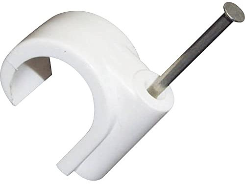 TRU COMPONENTS 523532 Nagelschellen 1571797 Bündel-Ø-Bereich 20 mm (max) Weiß (matt) 100 St.