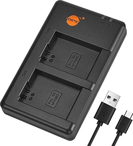 DSTE BC-QM1 BC-TRW Battery USB Dual Quick Charger Compatible for Sony NP-FW50,Alpha 7,a7,7R,a7R,7RII,a3000,a6000,a6400,a6500,NEX-3,NEX-3N,NEX-5,NEX-5N,NEX-5R,NEX-5T,NEX-6,NEX-7,NEX-C3,NEX-F3 Camera