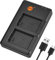DSTE BC-QM1 BC-TRW Batterie USB Dual Quick Chargeur Compatible pour NP-FW50, Alpha 7,a7,7R, a7R, 7RII, a3000, a6000, a6100, a6300, a6400, a6500, NEX-3, NEX-5, NEX-6, NEX-7, NEX-C3, NEX-F3