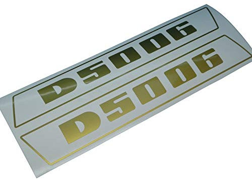 DEUTZ D5006 Schriftzug Aufkleber in Gold, Sticker/Beschriftung, zum Oldtimer Restaurieren von Lack & Verkleidung. Schlepper Emblem Alternative