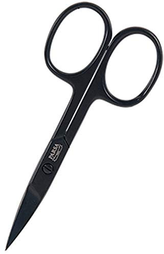 PARSA Men Profi Nagelschere Nagelschneider für Fingernägel und Fußnägel gebogen extra präzise, aus rostfreiem Edelstahl, in schwarz-matt – Nail scissors
