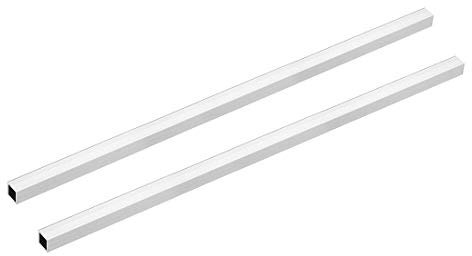 sourcing map 2 Stück Alu Vierkantrohr 10x10mm Alu Rechteckrohr Aluminium Profil Rohre 1mm Wandstärke Alurohr Quadratrohr Aluminium Gerade Rohr 300mm Länge 6063 Aluminiumrohre Aluprofil Rohr