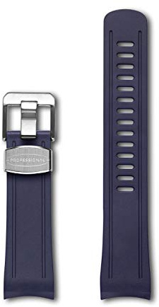 CRAFTER BLUE Ersatz-Uhrenarmband mit gebogenem Ende, Gummi für Seiko Shogun SBDC007, SBDC029, SPB057J, SPB099J1
