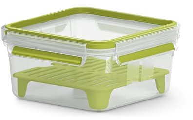 Tefal Boîte à sandwich 1,3 L, Transportable, Couvercle étanche, Compatible congélateur, Micro-onde, Lave-vaisselle, Sans BPA, Garantie 30 ans, Fabriqué en Allemagne, Masterseal To Go N1071710