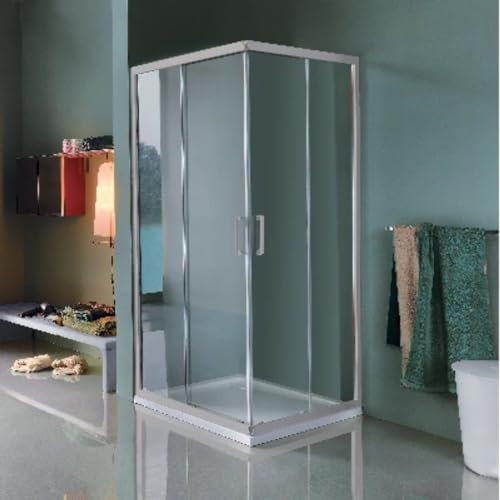 1 LATO CRISTALLO 6 MM PER BOX DOCCIA ANGOLO CEE ART cm 90-92 / Apertura cm 52