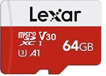 Lexar Micro SD 64 GB, Scheda Micro SD fino a 100 MB/sec(R), Scheda di Memoria microSDXC con Adattatore SD, A1, U3, C10, V30, Micro SD Card