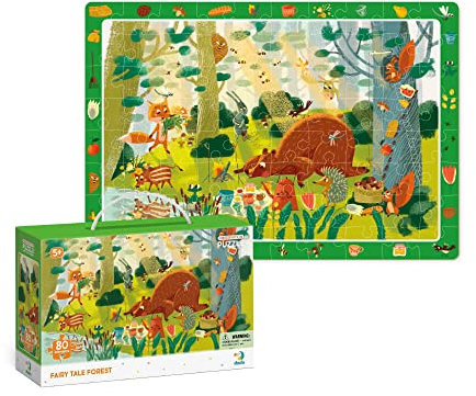 Dodo D300366 Educational Fairy Tale Forest Observation Puzzle 80 Pieces, Various