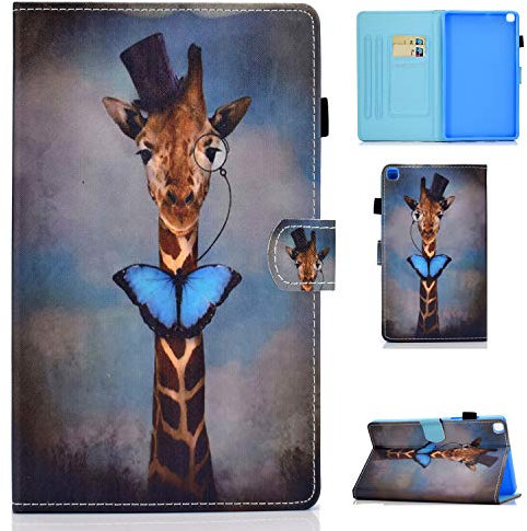 Auslbin Galaxy Tab A 8.0 SM-T290 T295 Tablet Case,Premium PU Leather with Multi-Angle Viewing Stand Full Protection Case Cover for 8.0 inch Samsung Galaxy Tab A 2019,Giraffe