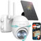 BOIFUN 2K Camara Vigilancia WiFi Exterior Solar, 360° Camaras Vigilancia Domicilio WiFi 2.4 GHz, AI Detección, Color Visión Nocturna, Alarma de luz y Sonido, Sensor de Movimiento, Cumple con Alexa
