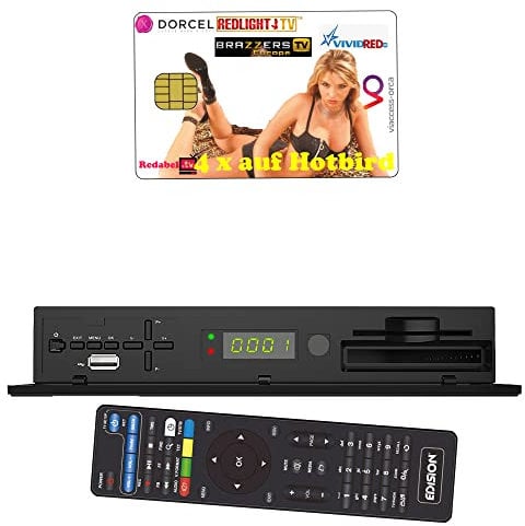 Redabel Redlight Sat Viaccess Erotik Paket: 4 Kanäle 6 Monate Hotbird-13° Karte + Receiver